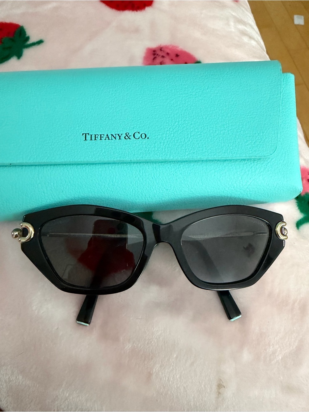 Tiffany & Co. Black Cat-Eye Sunglasses